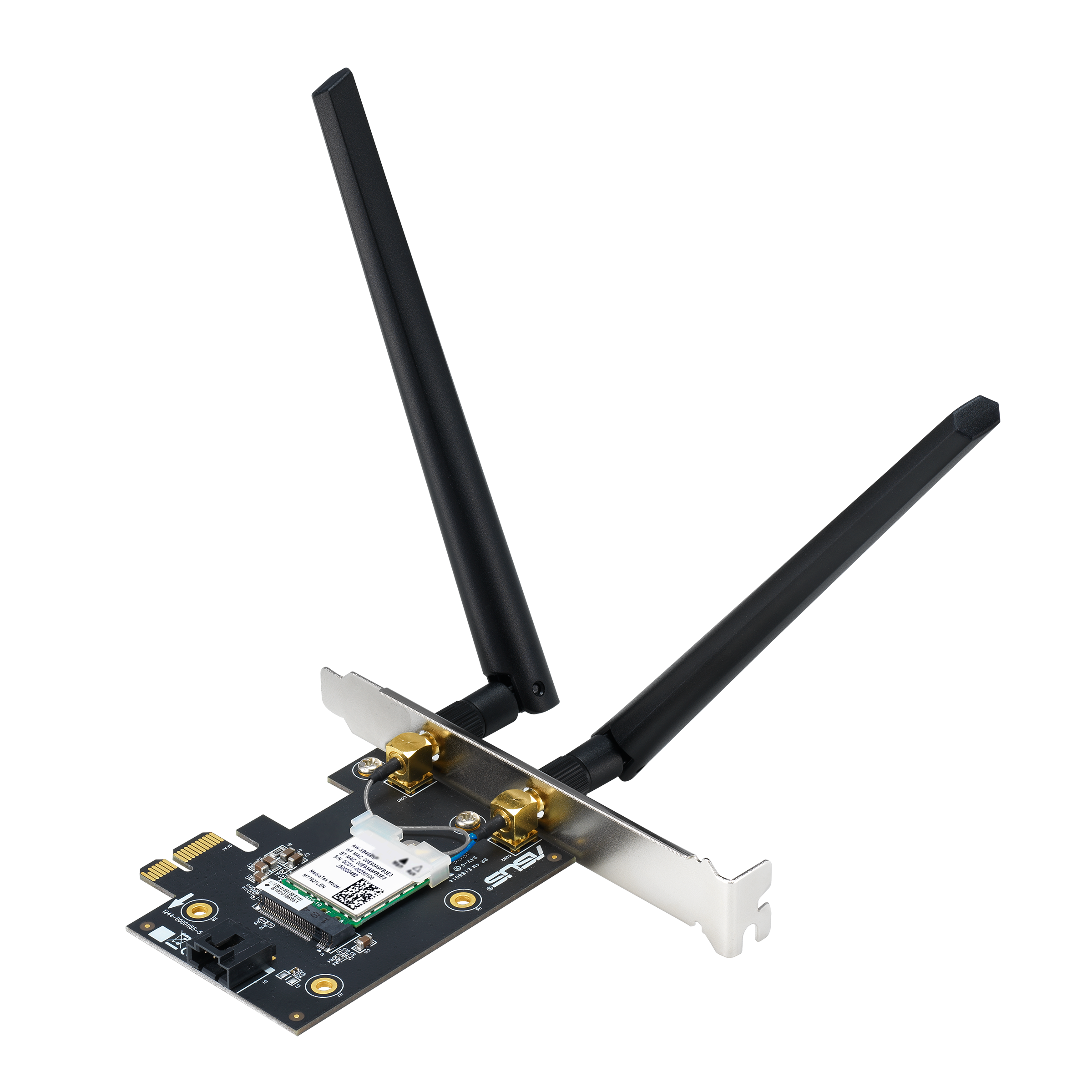 ASUS PCEBE6500 WiFi 7 Bluetooth 54 Adapter BE6500 Triband, PCI Express, 2x Externe Antenne