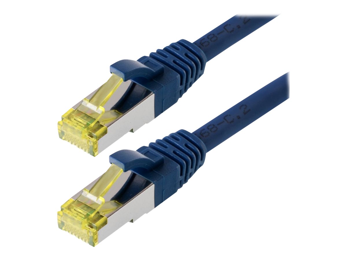 helos Patchkabel Cat 6a SFTP RJ45 blau 10m AWG267 LSZH GHMT