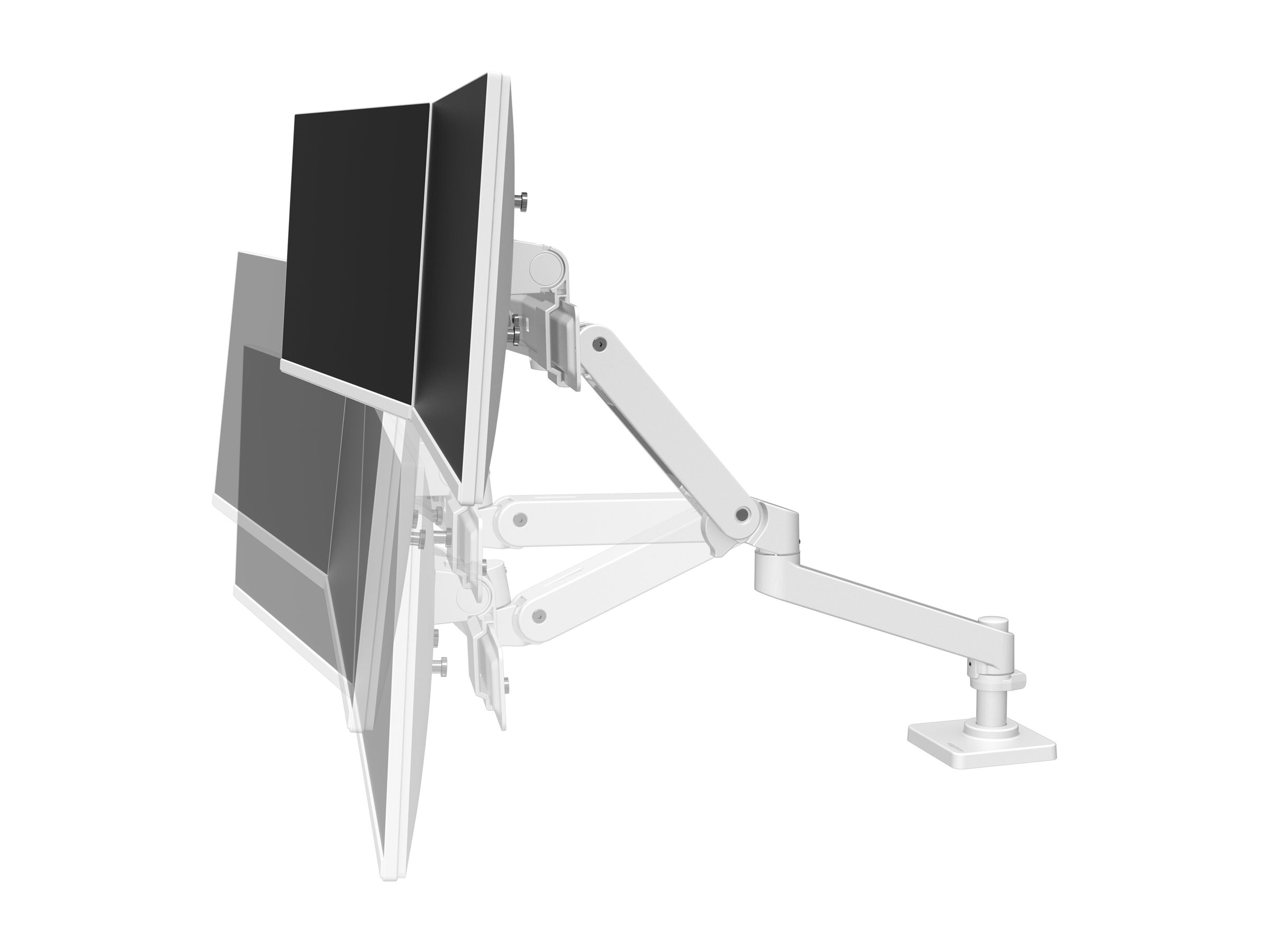 Ergotron LX Pro Dual Direct Arm Aluminium weiß