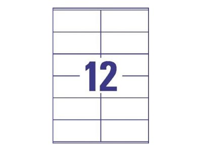 1.200 AVERY Zweckform Etiketten 3424 weiss 105,0 x 48,0 mm 1.200 AVERY Zweckform Etiketten 3424 weiss 105,0 x 48,0 mm
