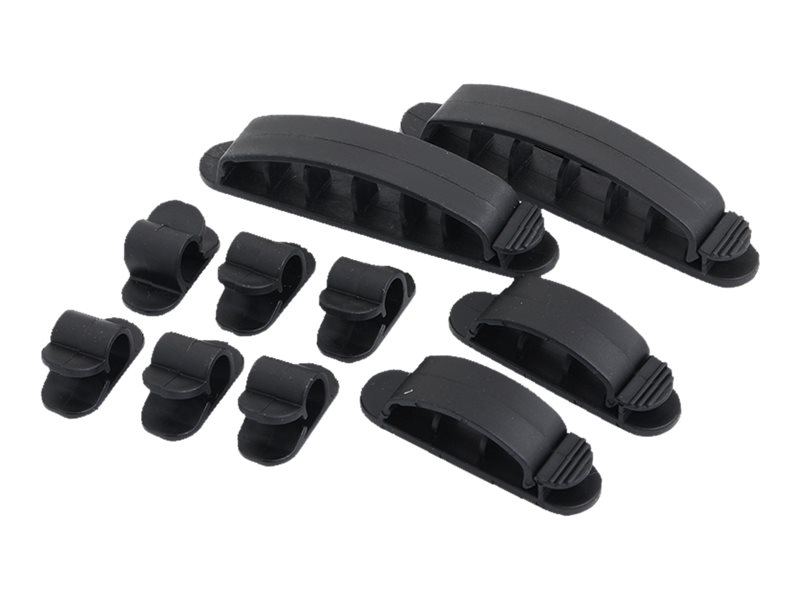 10 LogiLink Kabelclips schwarz