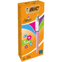 BIC 4-Farben-Kugelschreiber 4-Colours Fun lila, Schreibfarbe: türkisblau, pink, hellgrün, lila, 1 St. BIC 4-Farben-Kugelschreiber 4-Colours Fun lila, Schreibfarbe: türkisblau, pink, hellgrün, lila, 1 St.
