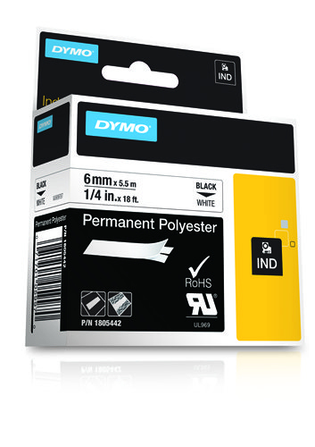 1805442 DYMO IND 6mm SCHWARZ-WEISS