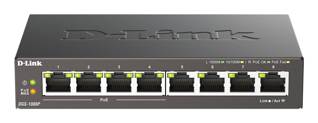 DLINK DGS1008PE GIGABIT MAX POE SWITCH