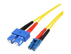 STARTECH.COM 7m Singlemode 9/125 Duplex LSZH LC auf SC OS1 LWL / Glasfaser-Netzwerkkabel - Gelb