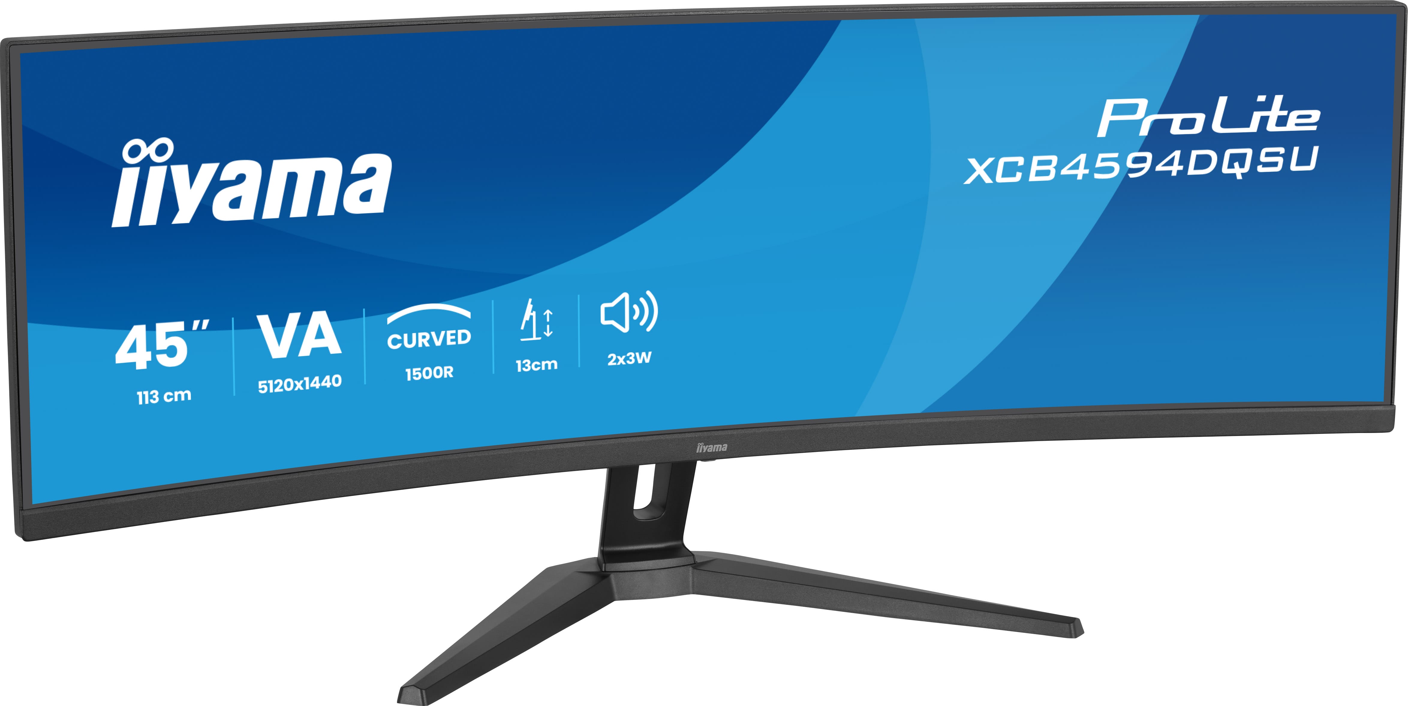 Iiyama ProLite XCB4594DQSU-B1 gebogen 32:9 2xHDMI+DP+2xUSB-C