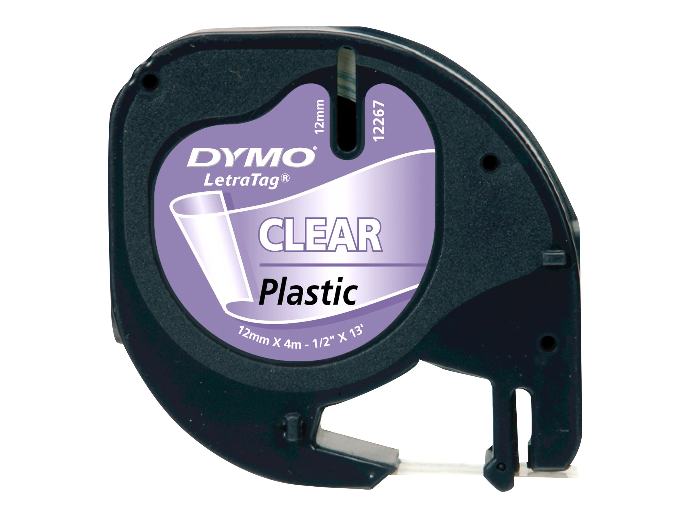Dymo LetraTag Kunststoff-Schriftband transparent 12mm