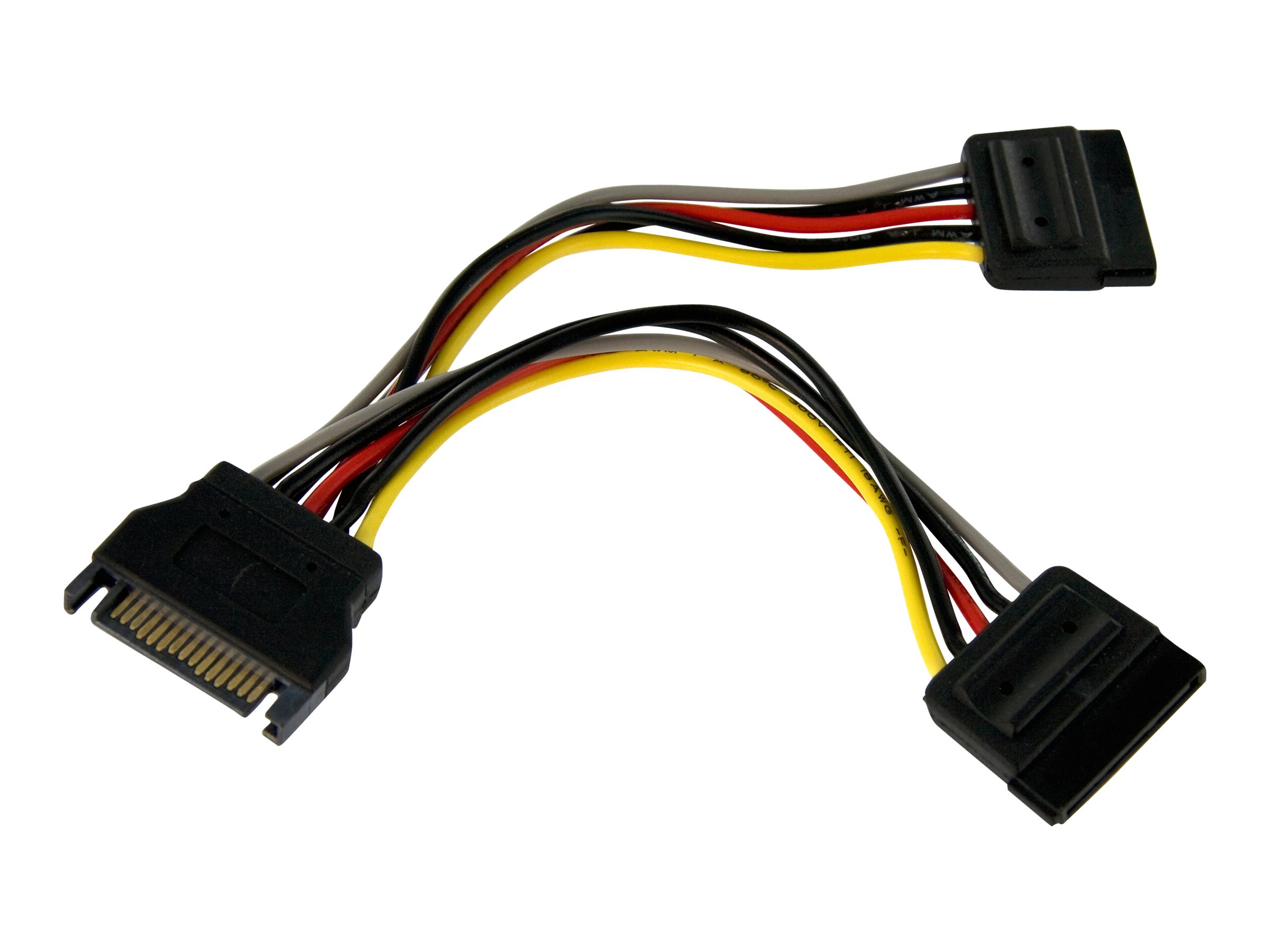 STARTECH.COM 6in SATA Power Y Splitter Cable Adapter - M/F STARTECH.COM 6in SATA Power Y Splitter Cable Adapter - M/F