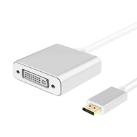 helos Adapterkabel, DisplayPort Stecker/DVI Buchse, PREMIUM, silber helos Adapterkabel, DisplayPort Stecker/DVI Buchse, PREMIUM, silber