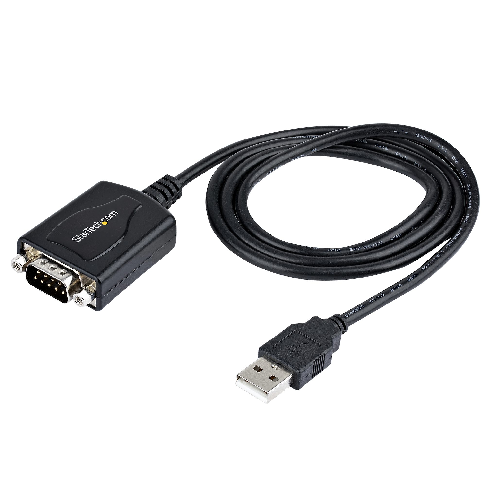 STARTECHCOM 1m USB auf RS232 Adapter mit COM Speicherung DB9 Stecker zu USB Konverter USB zu Seriell Adapter für PLCDruckerScanne