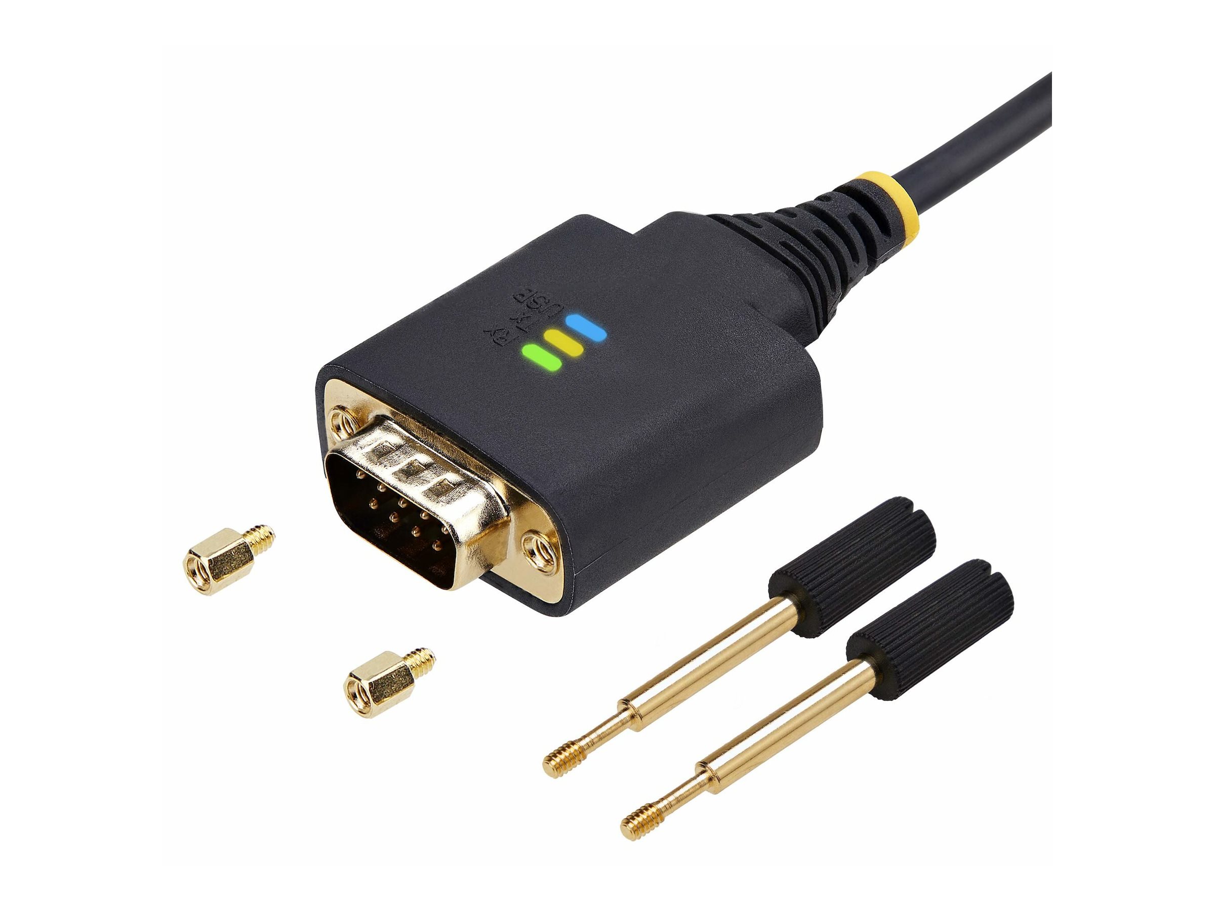 STARTECH.COM 2m USB Null Modem Kabel USB Seriell Adapter COM Retention FTDI USB RS232 Wechselbare DB9 Schrauben/Muttern