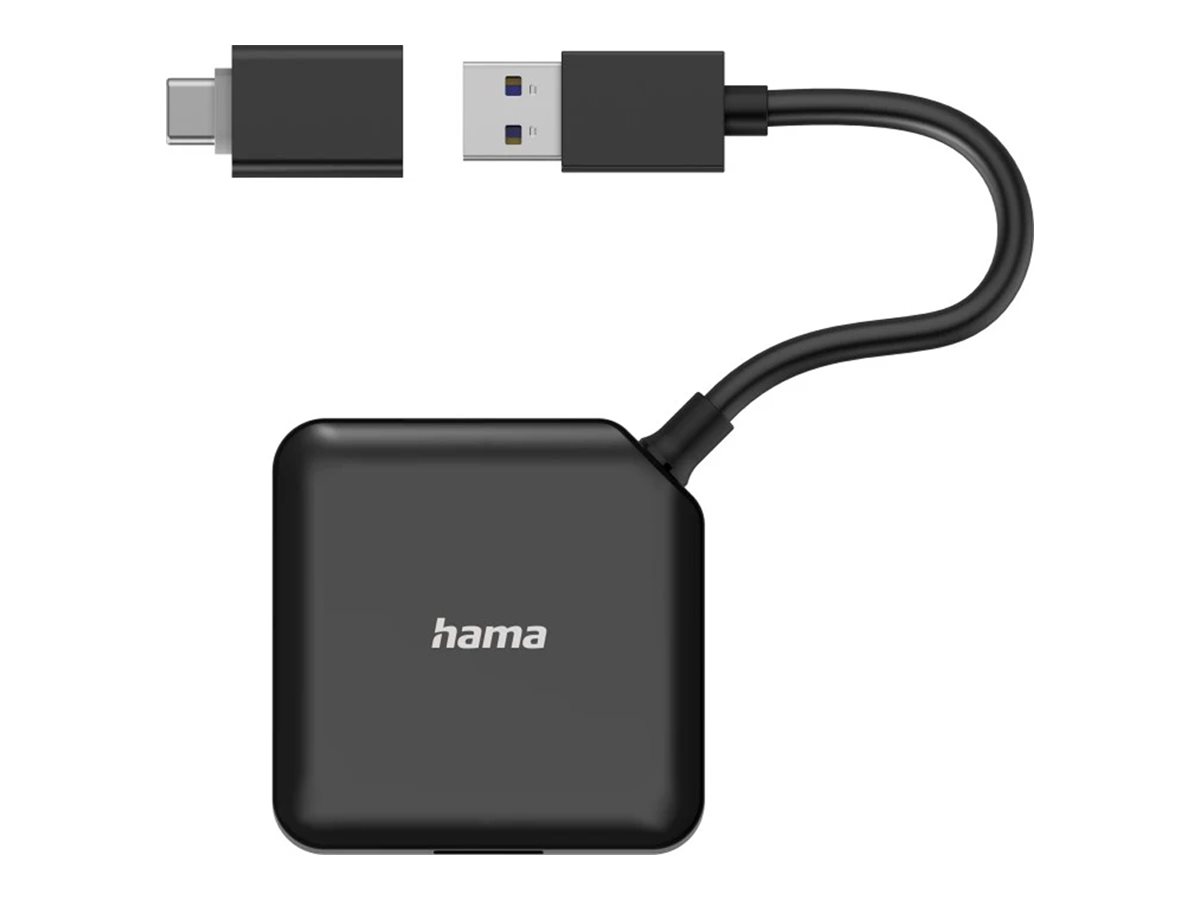 hama USB-Hub 4-fach schwarz hama USB-Hub 4-fach schwarz