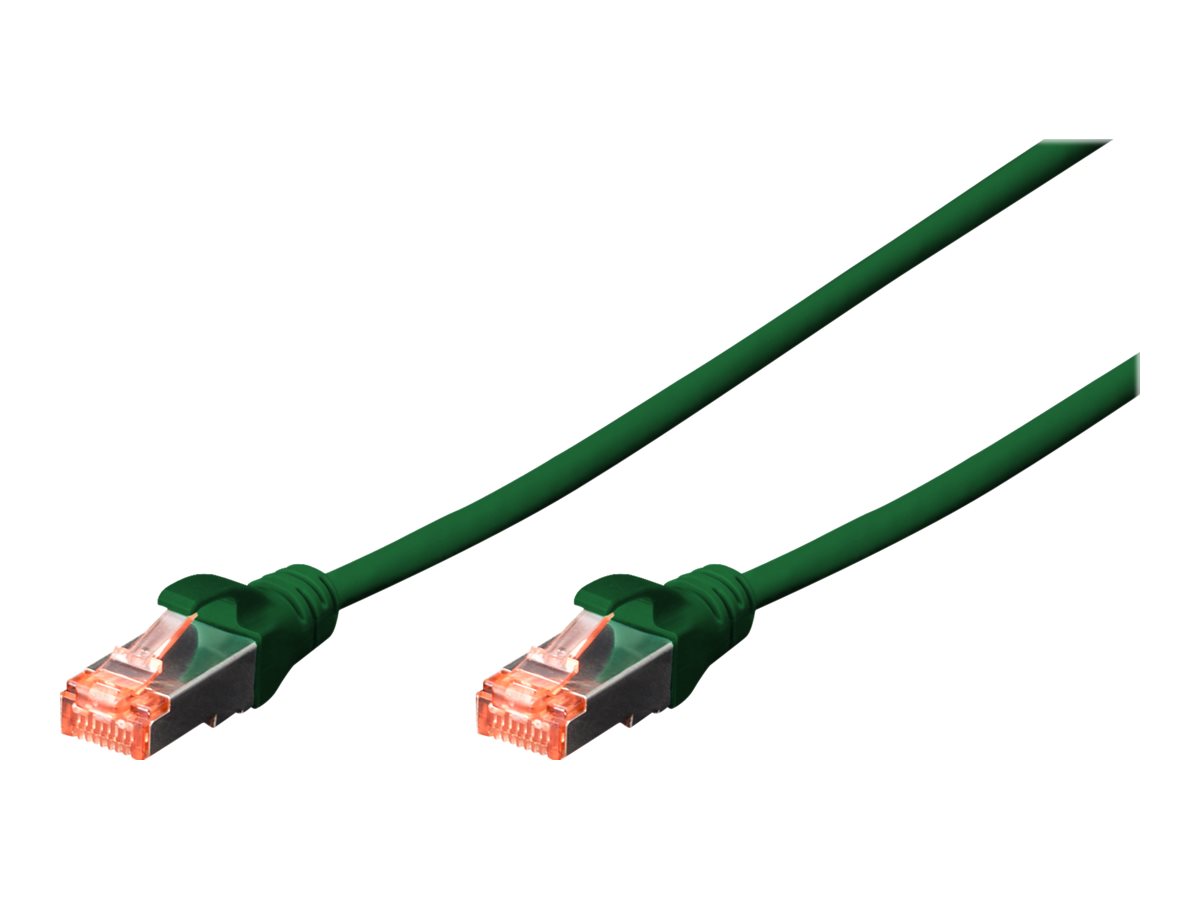 DIGITUS Patchkabel Cat6  S/FTP 2xRJ45  1.0m grÃ¼n Hebelschutz Polybeutel