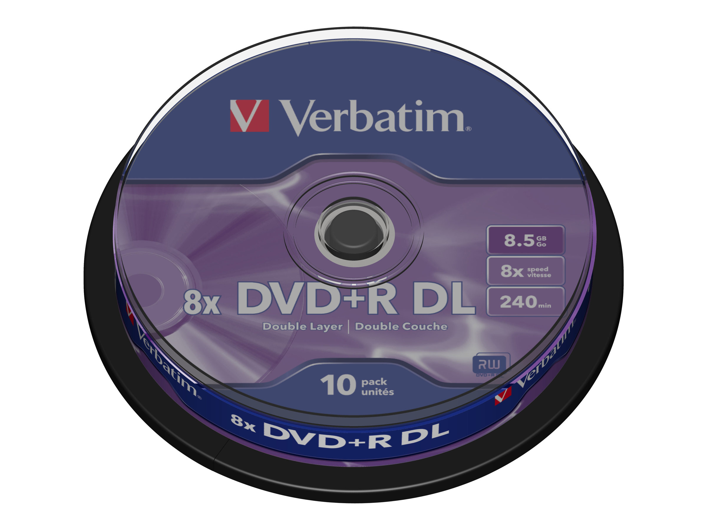 DVD+R Verbatim 8,5GB 10pcs Pack double 8x Spindel retail