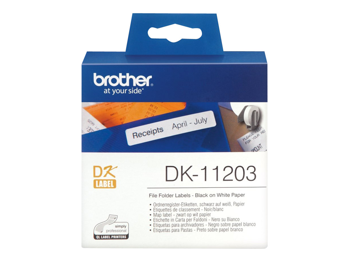 Brother Aktenetiketten P-Touch DK-11203 - 300 Stck. - 17 mm x 87 mm