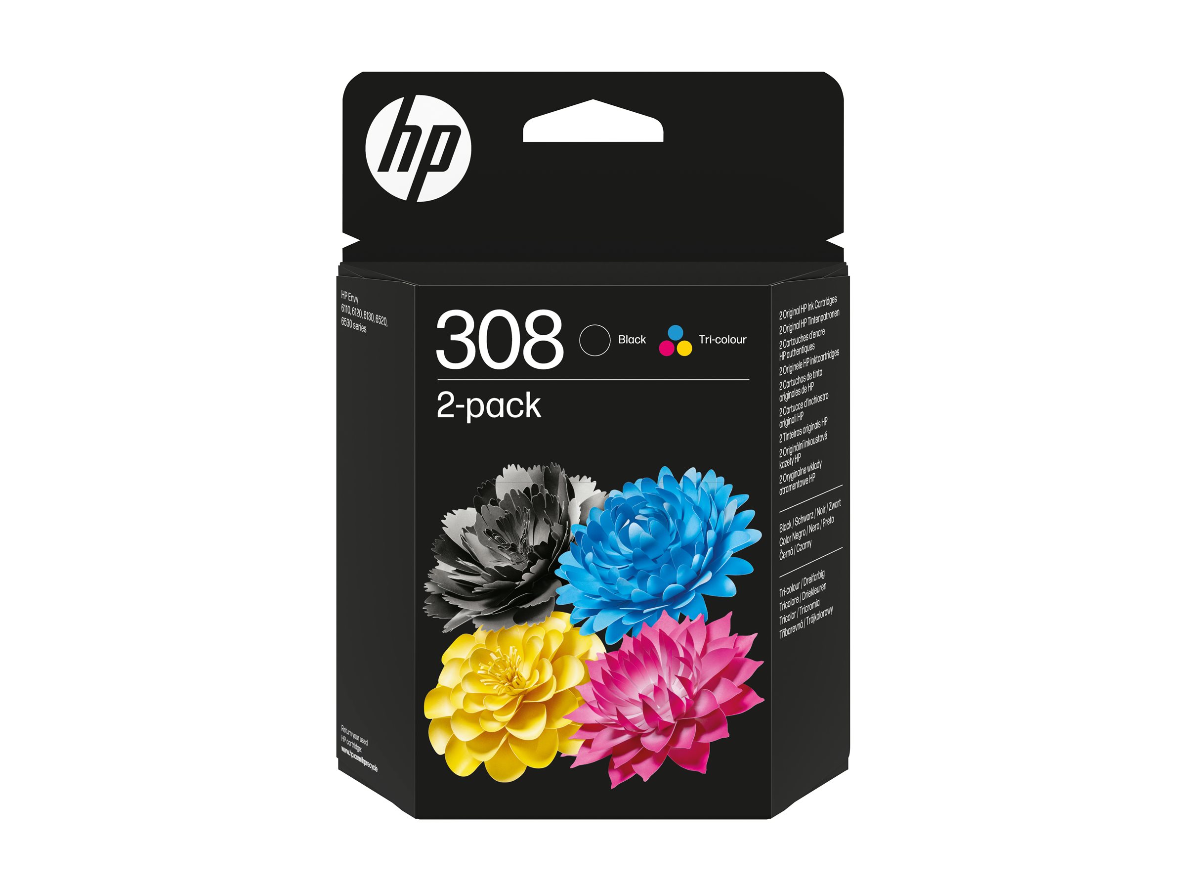 HP 308 Black/Tri-Color Ink Cartridge Combo 2-Pack HP 308 Black/Tri-Color Ink Cartridge Combo 2-Pack