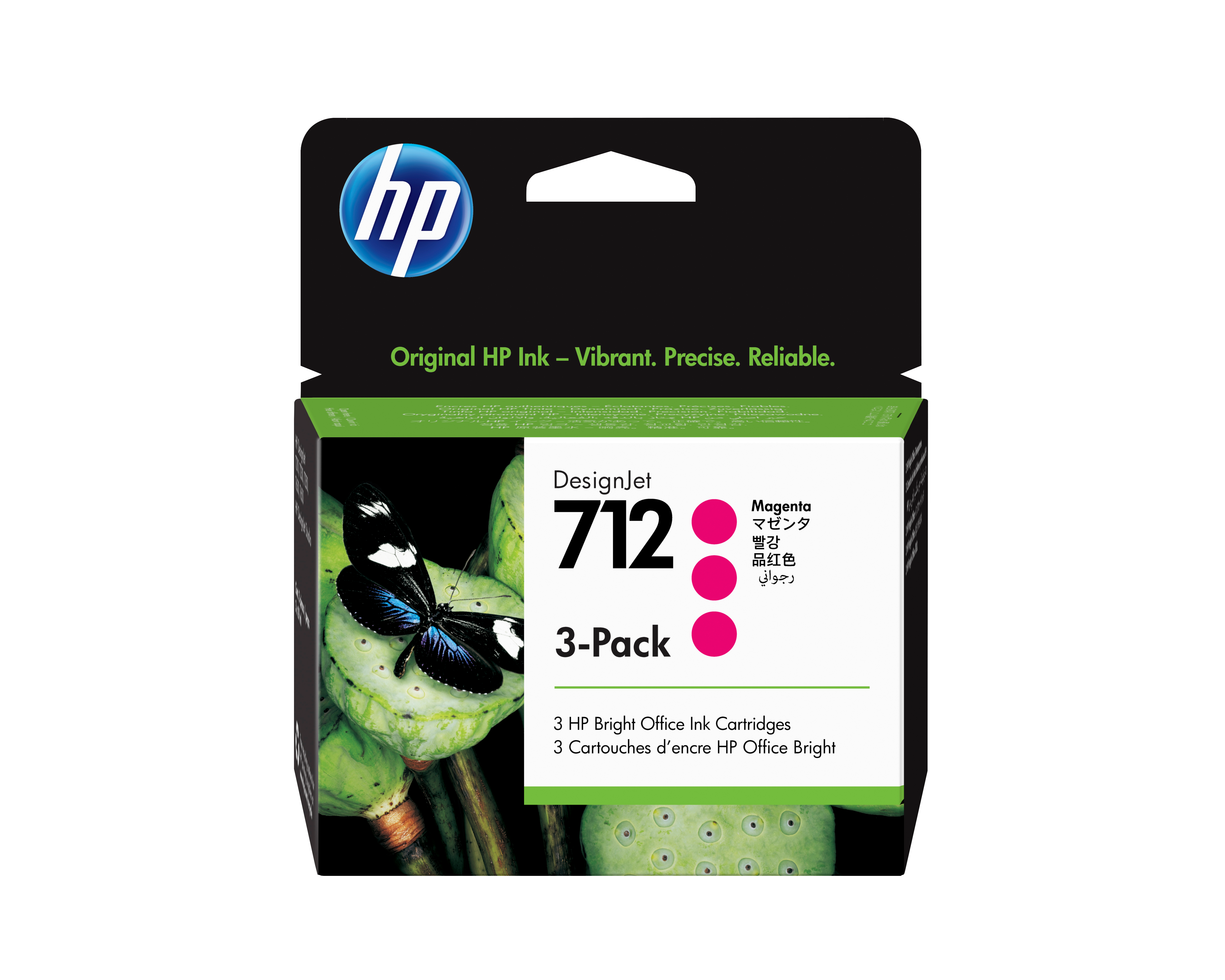 HP 712 3Pack 29ml Magenta DesignJet Ink Cartridge