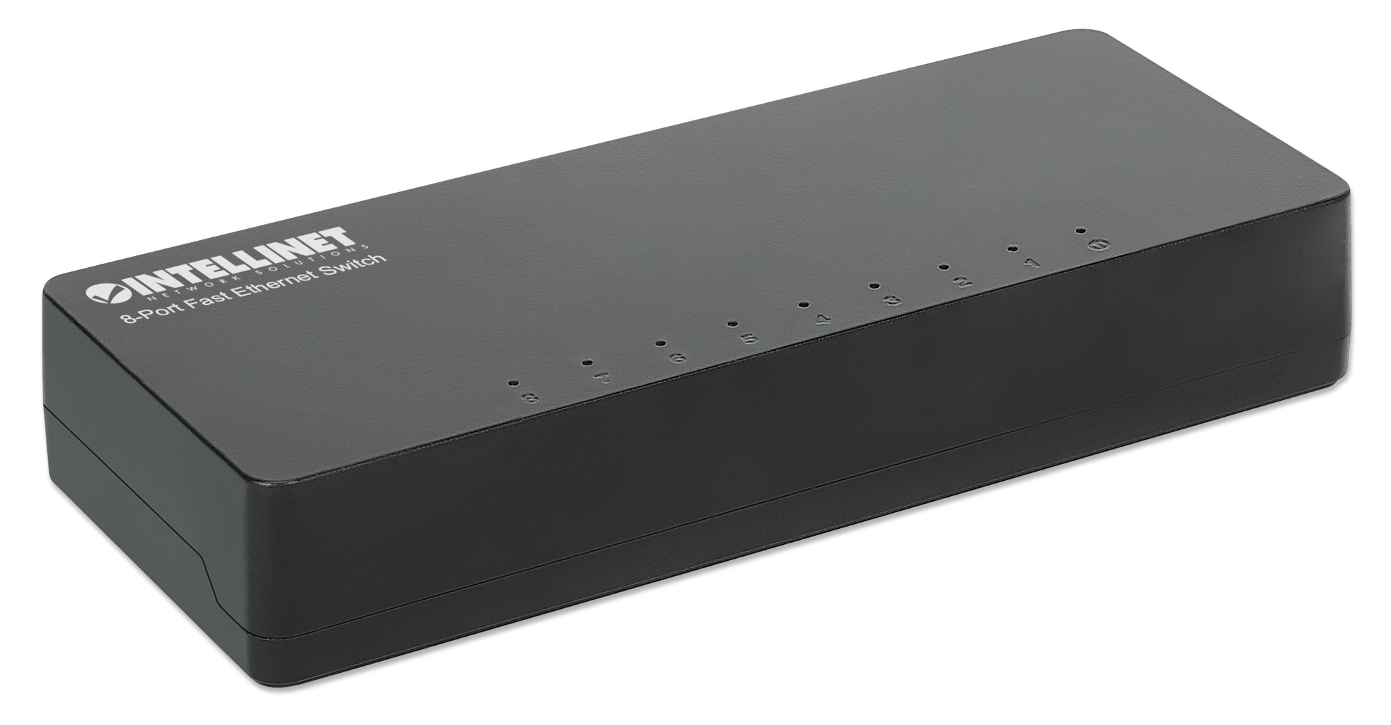 INTELLINET 8Port Fast Ethernet Switch DesktopFormat Kunststoffgehäuse IEEE 8023az Energy Efficient Ethernet schwarz