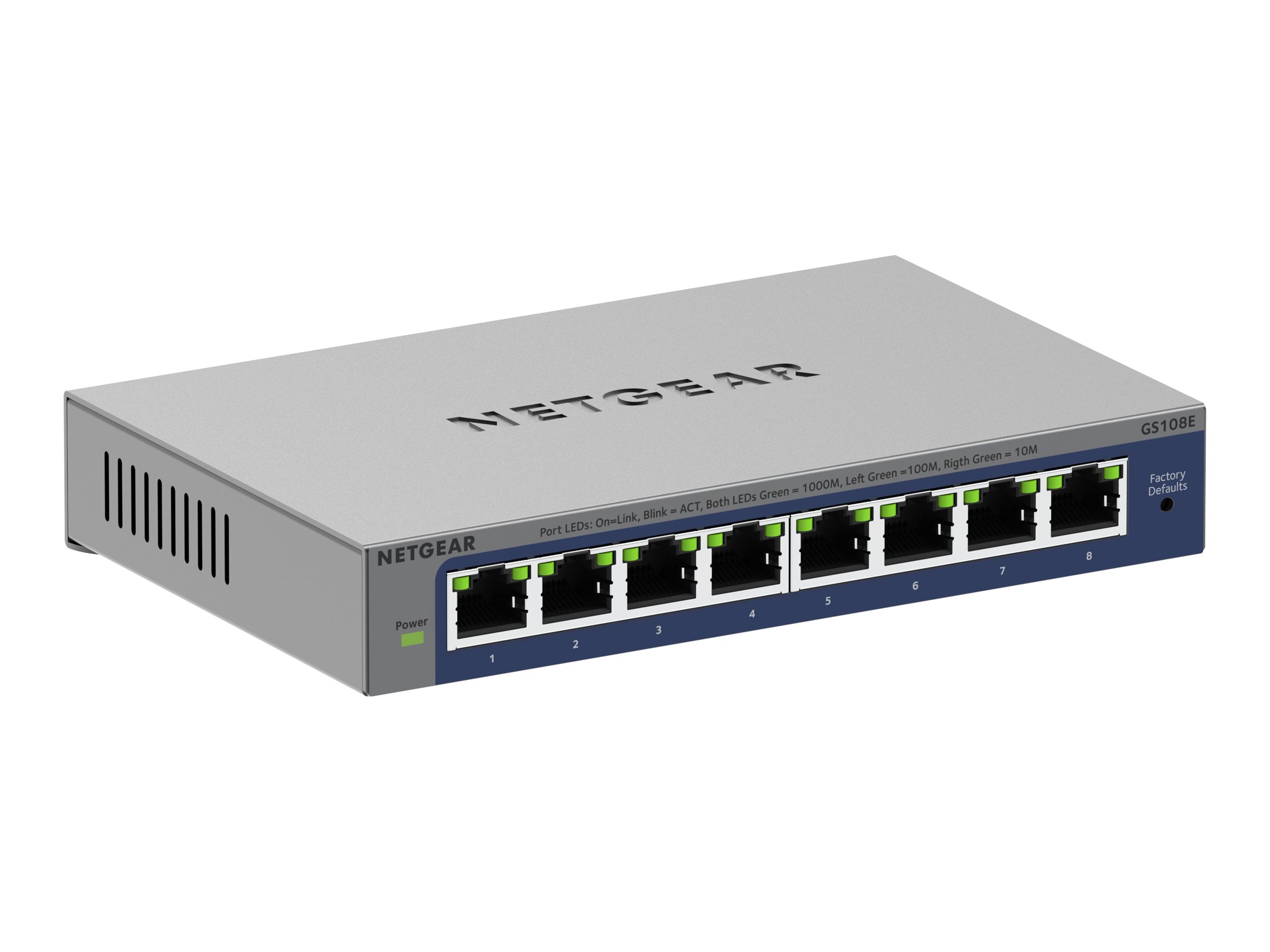 NETGEAR 8Port Gigabit Plus Switch GS108E NETGEAR 8Port Gigabit Plus Switch GS108E