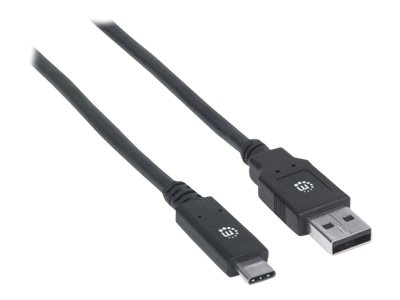 MANHATTAN USB 3.1 Typ C Gen1-Kabel 2m Typ C-Stecker auf Typ A-Stecker 5 Gbit/s schwarz MANHATTAN USB 3.1 Typ C Gen1-Kabel 2m Typ C-Stecker auf Typ A-Stecker 5 Gbit/s schwarz