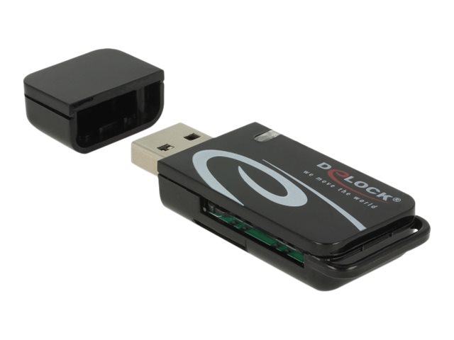Delock Mini USB 2.0 Card Reader mit SD und Micro SD Slot Delock Mini USB 2.0 Card Reader mit SD und Micro SD Slot