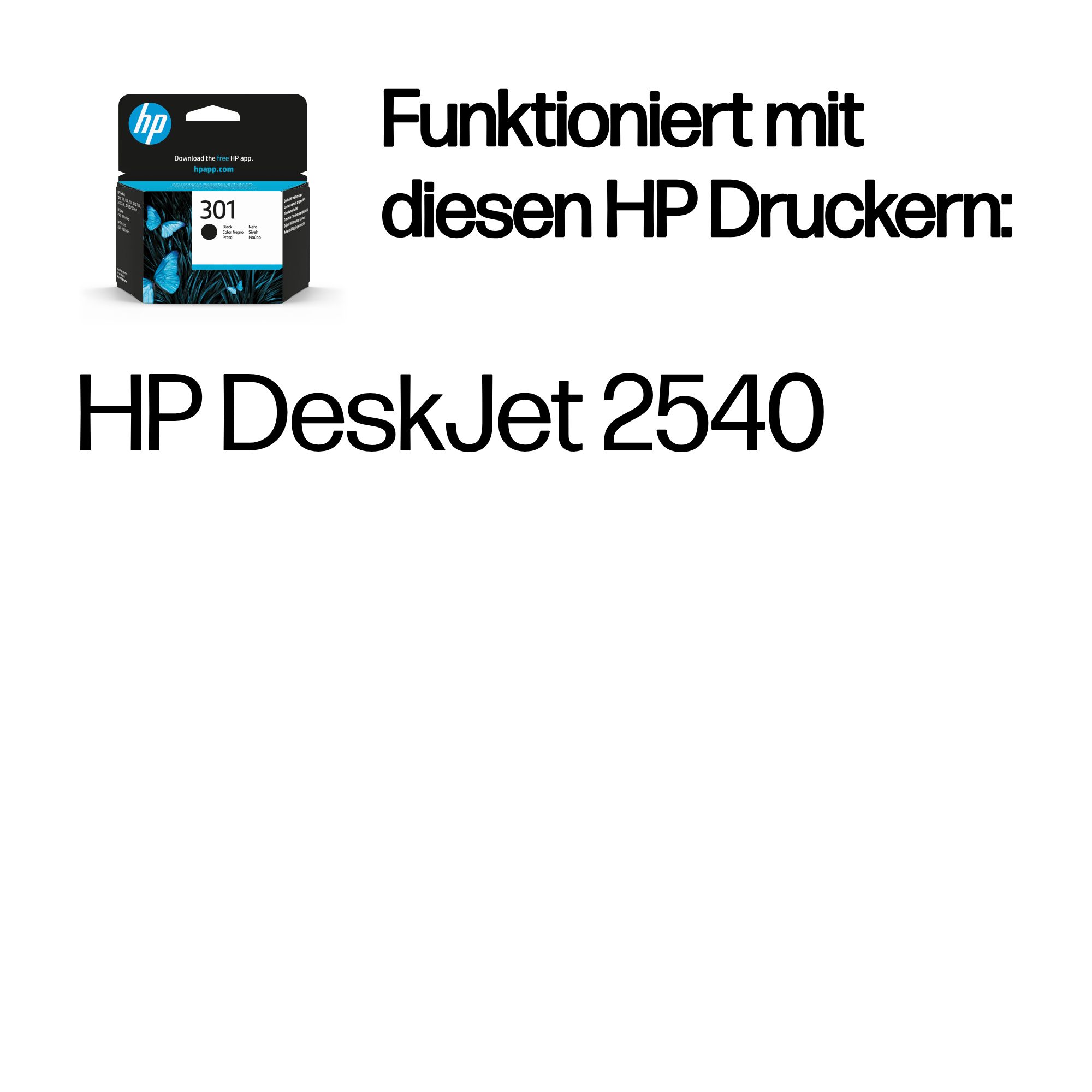 HP 301 Schwarz 3ml