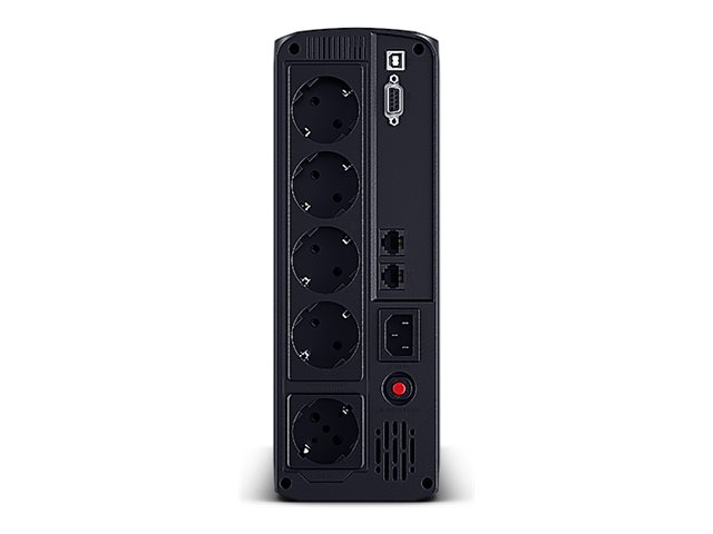 CYBERPOWER VP1200ELCD Line-Interactive 1200VA/720W USB HID Compliant AVR LCD Ausgang (5) Schuko schwarz