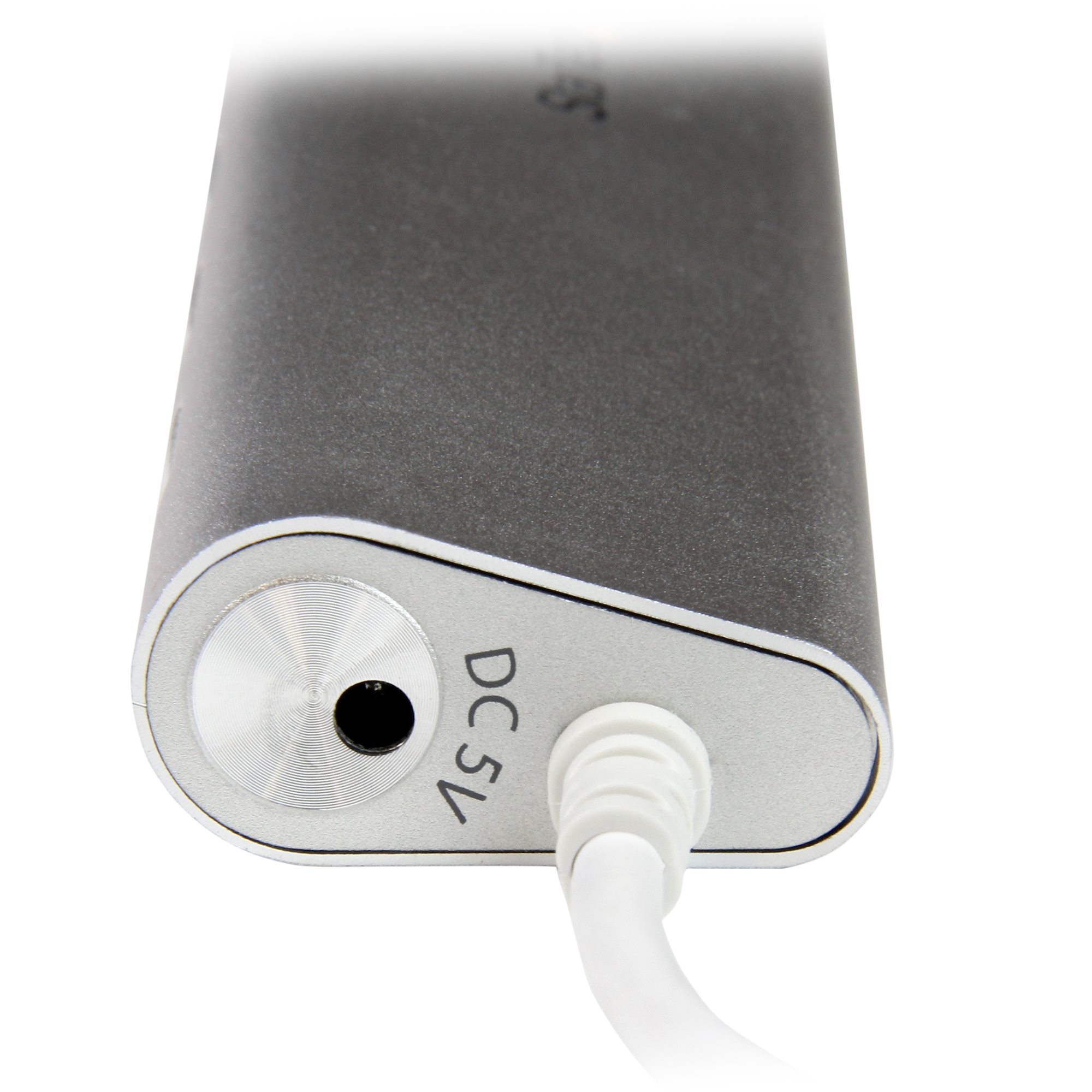 STARTECHCOM 7 Port kompakter USB 30 Hub mit eingebautem Kabel Aluminium USB Hub Silber