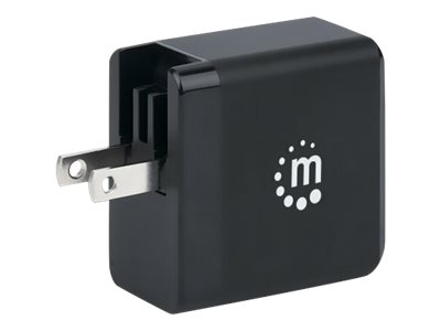 MANHATTAN GaN Power Delivery USB-Ladegeraet USB-Netzteil USB-C PD-Port bis 65W auswechselbare Stecker fuer EU, UK und US MANHATTAN GaN Power Delivery USB-Ladegeraet USB-Netzteil USB-C PD-Port bis 65W auswechselbare Stecker fuer EU, UK und US