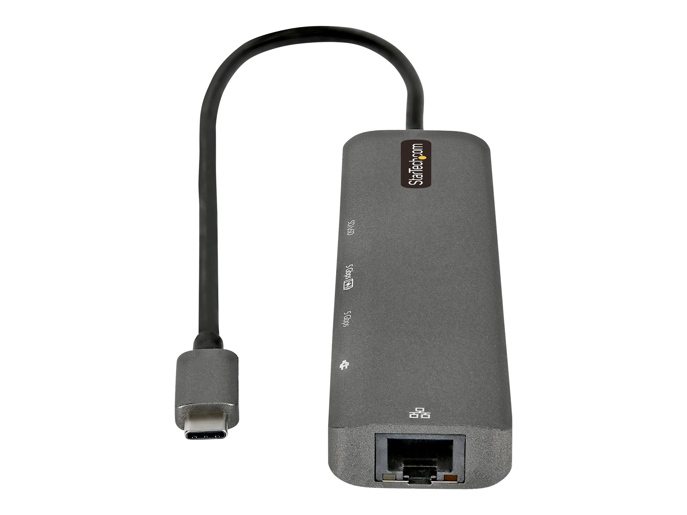 StarTech.com USB-C Multiport Adapter - USB-C auf 4K 60Hz HDMI 2.0, 100W Power Delivery Pass-through, SD/MicroSD, 2 Port USB 3.0 Hub, GbE - USB-C Mini Dock - 30cm langes Kabel (DKT30CHSDPD1)