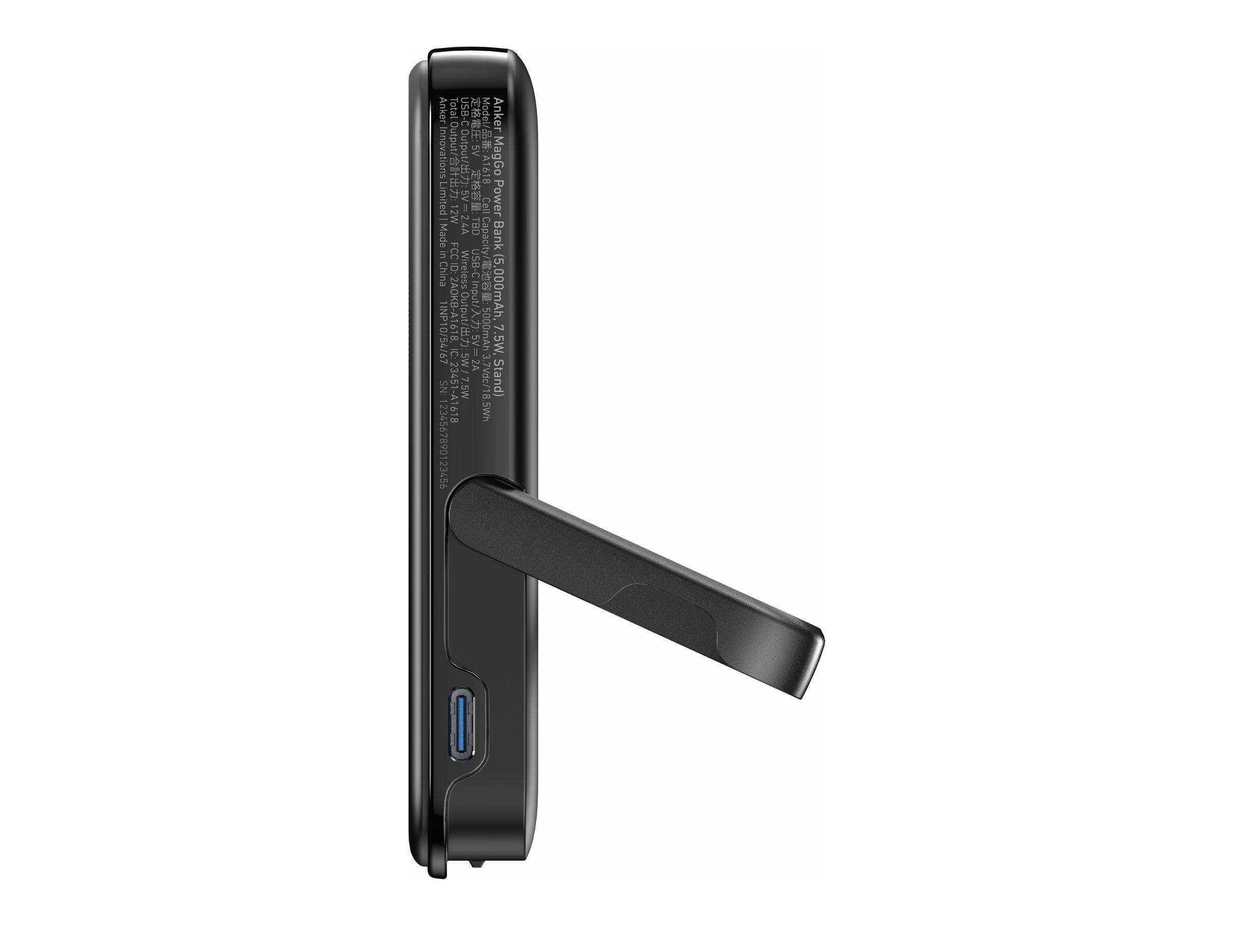 ANKER 322 MagGo wireless PowerBank magnetisch 5.000mAh 7,5W mit integrierterm Halter PowerIQ PD schwarz ANKER 322 MagGo wireless PowerBank magnetisch 5.000mAh 7,5W mit integrierterm Halter PowerIQ PD schwarz