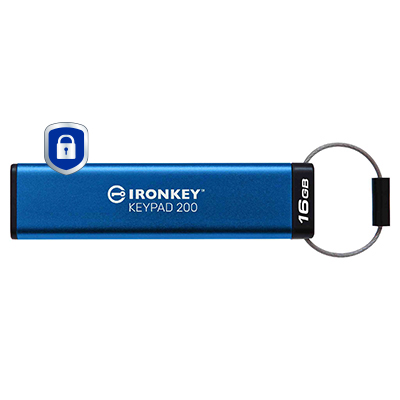 KINGSTON 16GB IronKey Keypad 200 FIPS 1403 Lvl 3 Pending AES256 Encrypted