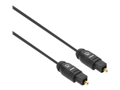 MANHATTAN Toslink Digitales Optisches Audiokabel 2 x Toslink S/PDIF-Stecker 1m vergoldete Kontakte schwarz MANHATTAN Toslink Digitales Optisches Audiokabel 2 x Toslink S/PDIF-Stecker 1m vergoldete Kontakte schwarz