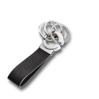 Troika KR8-02-LE Schlüsselanhänger Schwarz Kunstleder 31 mm