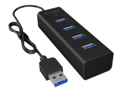 RaidSonic ICY BOX® USB-Hub IB-HUB1409-U3 4-fach schwarz