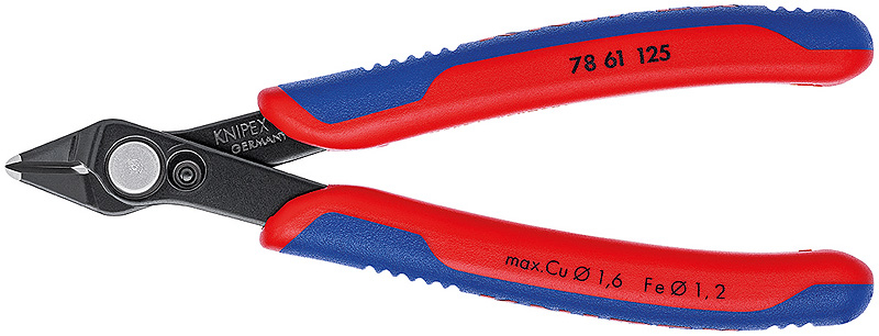 Knipex Elektronik-Super-Knips brün. isol. 125mm