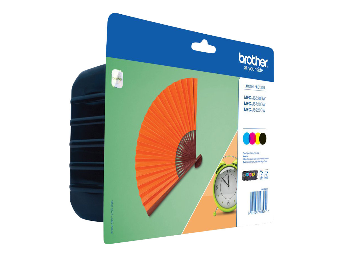brother LC129XLBKCMY schwarz, cyan, magenta, gelb Druckerpatronen, 4erSet