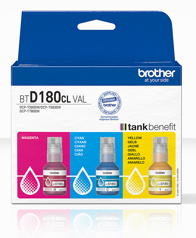 Brother BTD180CL Multipack Gelb Cyan Magenta