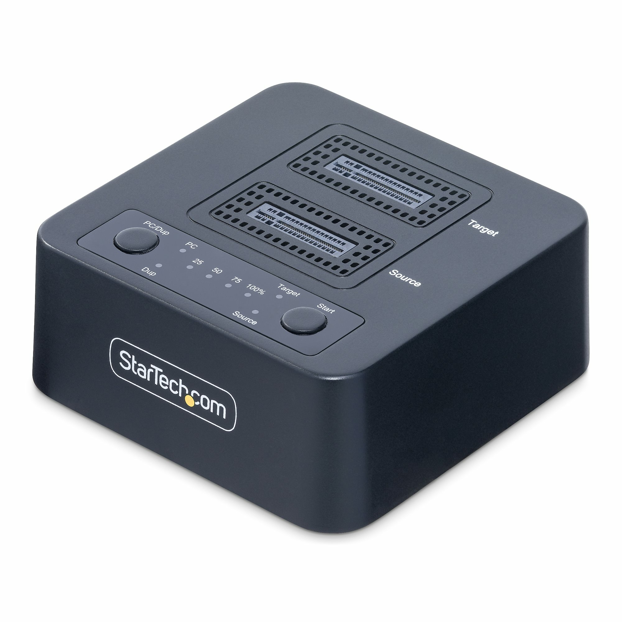 STARTECHCOM 11m2 NVMe Kopierstation 90GBm Unabhaengiger PCIe SSD DuplicatorClone Station USBC 20Gbps DualBay Dock