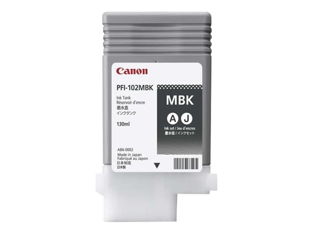 CANON PFI-102MBK Farbpatrone matt schwarz Standardkapazität 130ml 1er-Pack CANON PFI-102MBK Farbpatrone matt schwarz Standardkapazität 130ml 1er-Pack