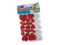 folia Moosgummi Glitter Herzen rot und silber 40 St. folia Moosgummi Glitter Herzen rot und silber 40 St.