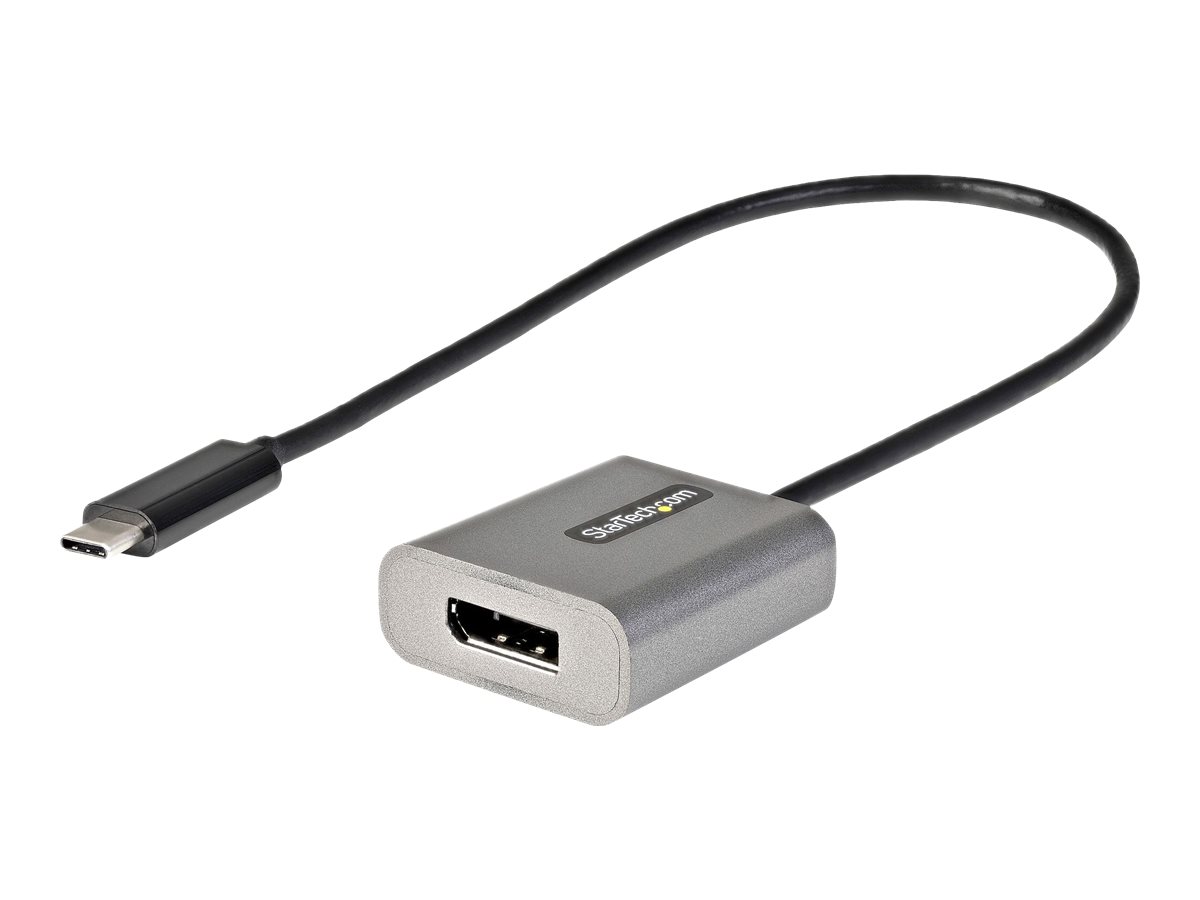 StarTech.com USB-C auf DisplayPort Adapter - 8K/4K 60Hz USB-C zu DisplayPort 1.4-Adapter Dongle - USB-Type-C auf DP Monitor Videokonverter - Funktioniert mit Thunderbolt 3 - 30cm Kabel (CDP2DPEC) - Videoadapter - 24 pin USB-C zu DisplayPort