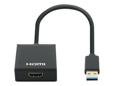 MANHATTAN 1080p USB-A auf HDMI-Adapter Konverter mit USB 3.2 Gen 1 Typ A-Stecker auf HDMI-Buchse 1080p60Hz schwarz