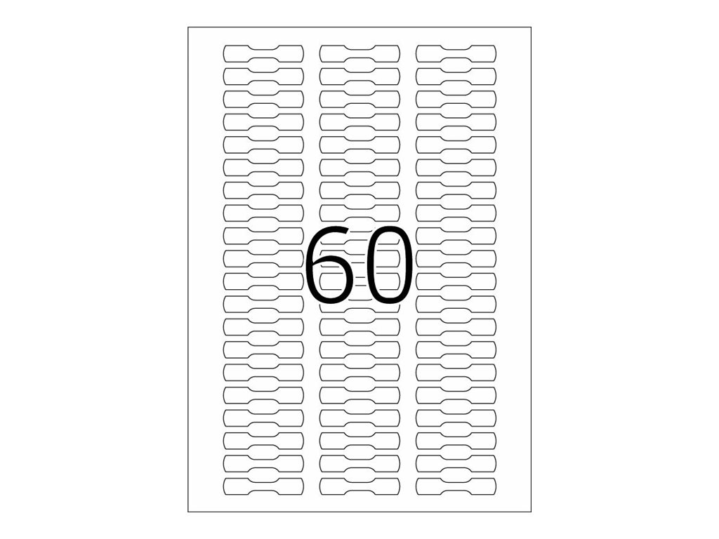 1.500 HERMA Schmucketiketten 5116 weiÃ 49,0 x 10,0 mm