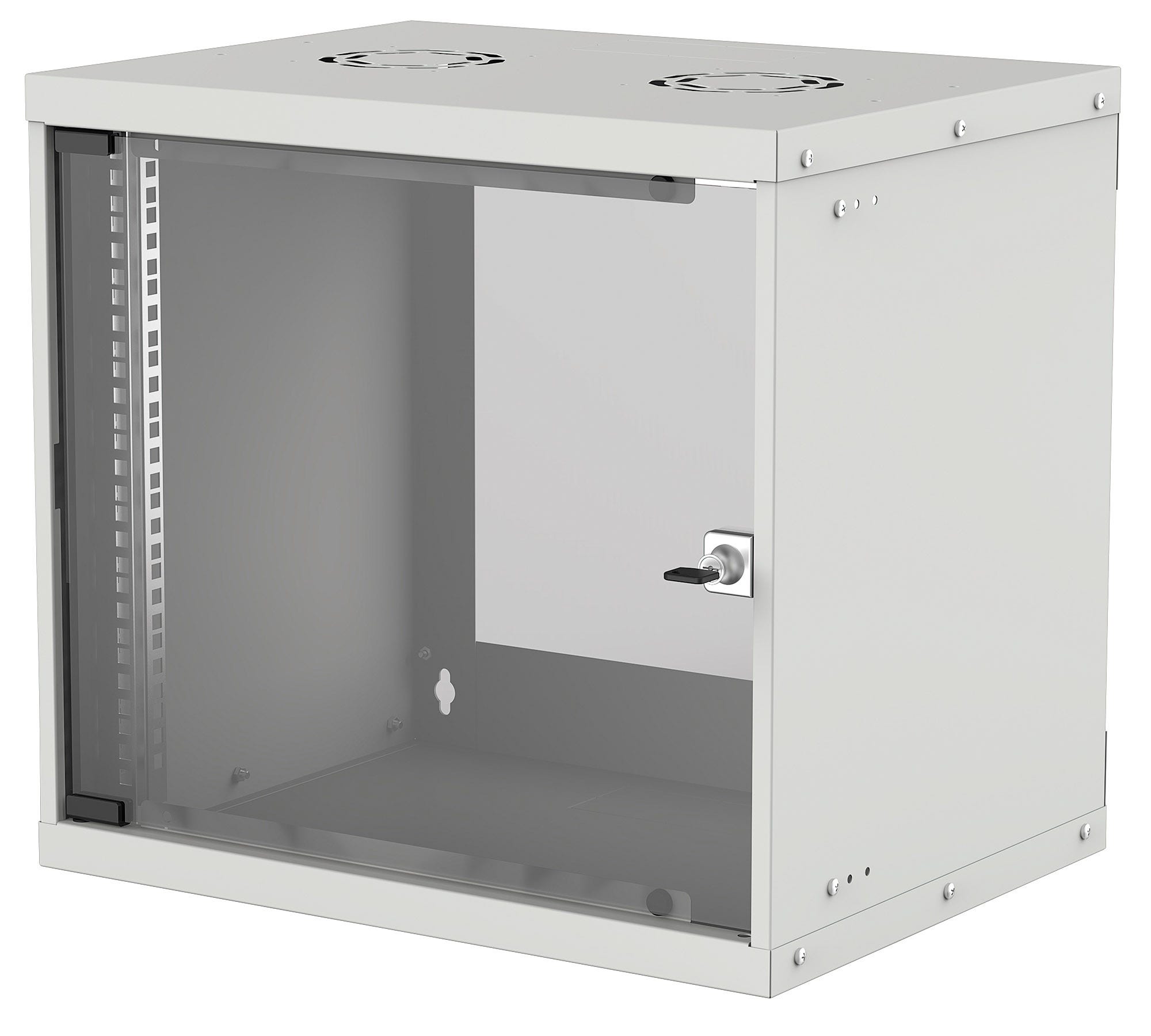 INTELLINET 19 Zoll 48,26 cm Wandverteiler Basic Line 9 HE 487x 40x560mm BxHxT Flatpack Schutzklasse IP20 grau
