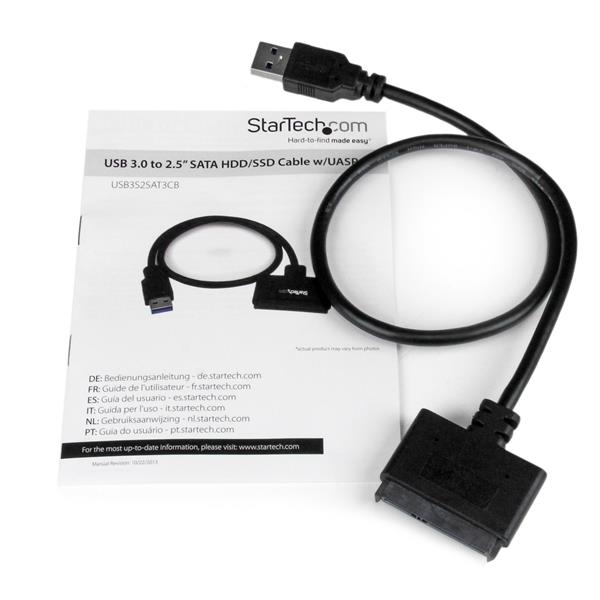 STARTECHCOM USB30 to 25in SATA III Hard Drive Adapter Cable w UASP SATA to USB30 Converter for SSDHDD Hard Drive Adapter Cable