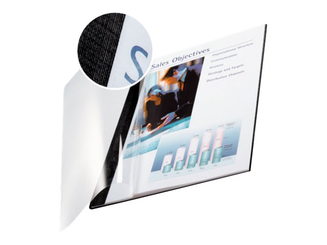 LEITZ Buchbindemappen schwarz Softcover fuer 71 105 Blatt DIN A4, 10 St