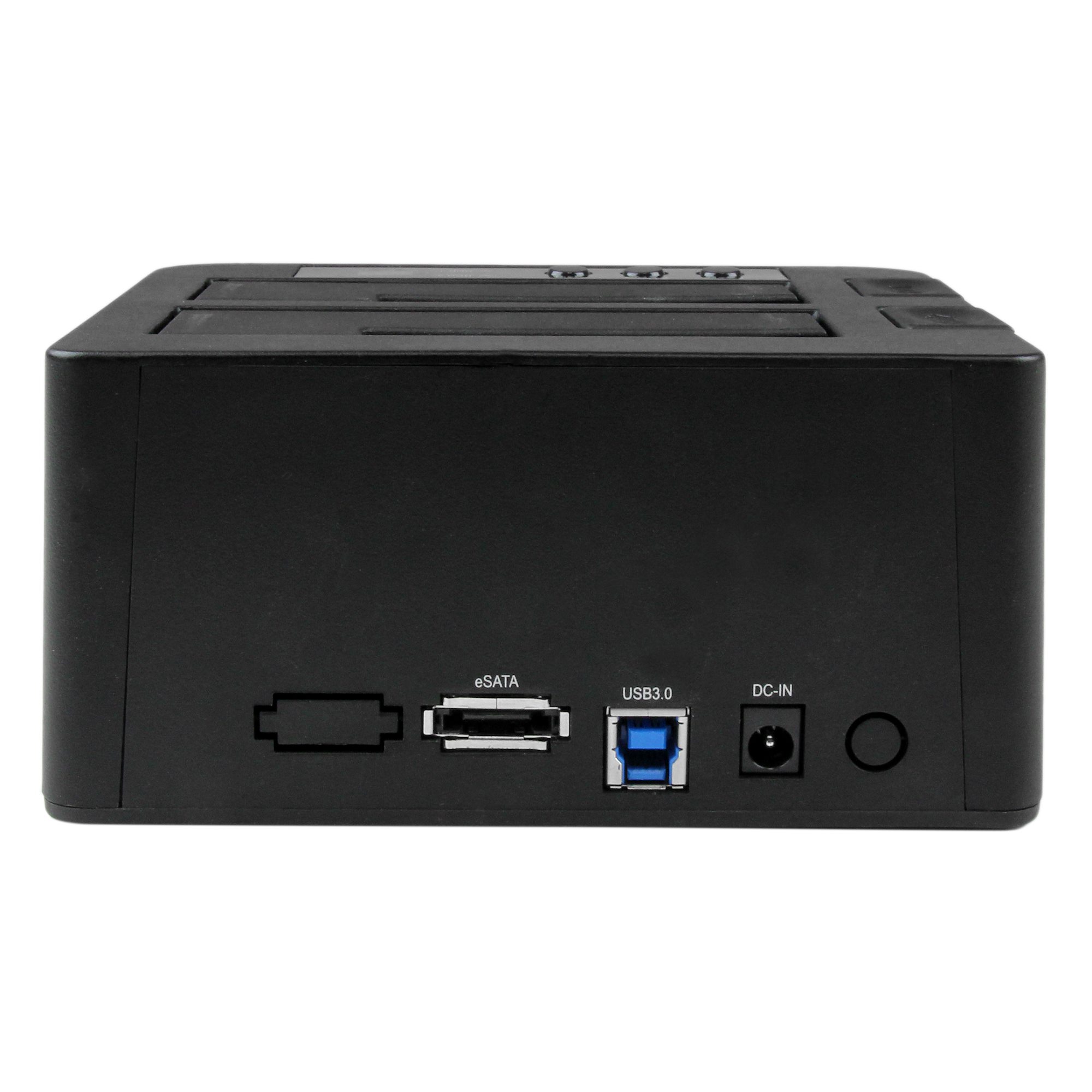 STARTECHCOM USB 30eSATA auf 6,358,89cm 2,53,5Zoll Festplatten Duplizierer Dock Kopierstation mit SATA 6Gbs fuer HDD SSD