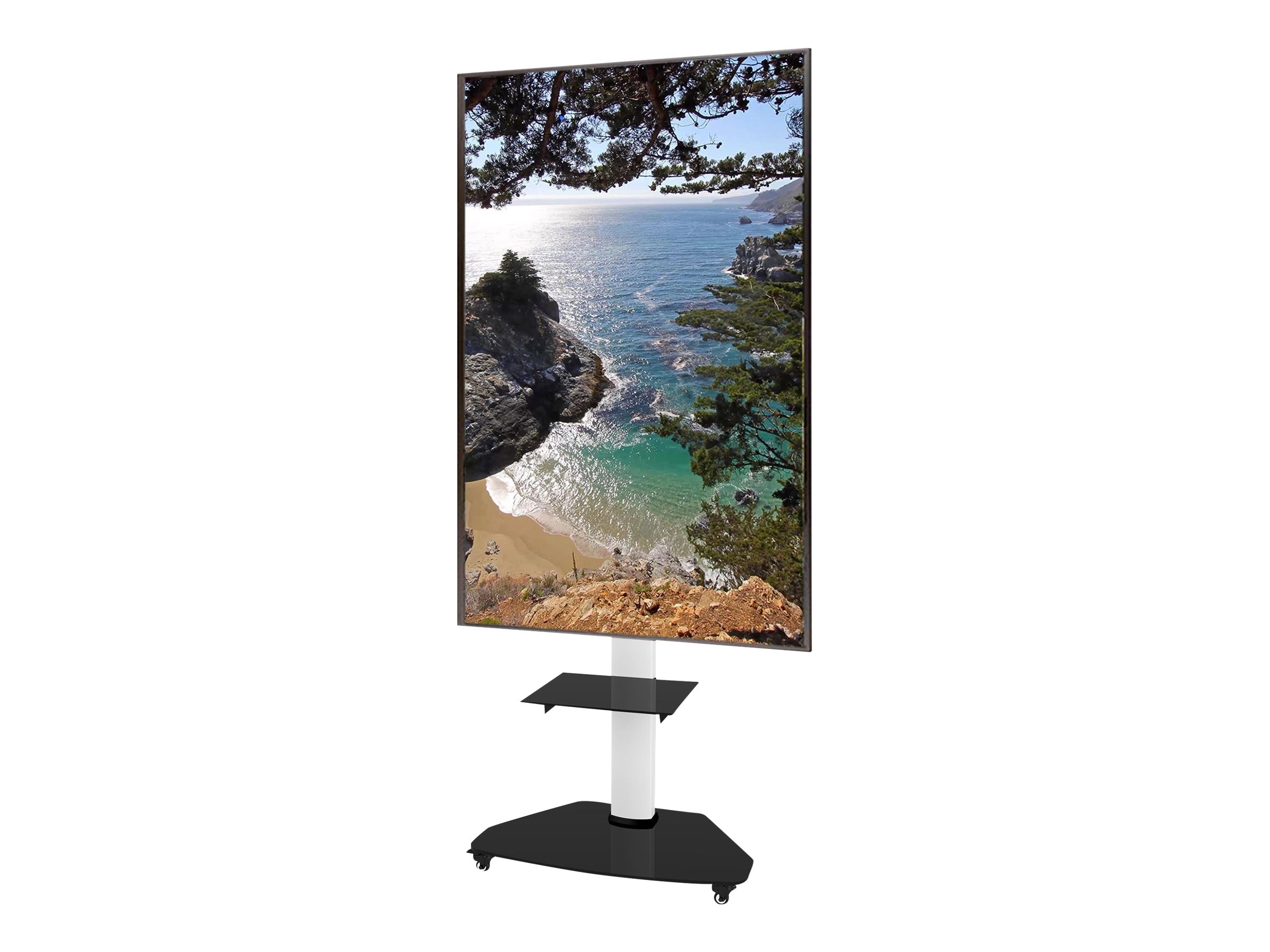 TECHLY TV Trolley weiss fuer 37-70 LED LCD Fernseher max. VESA Groesse unterstuezt 600x400.Halterung kann um 90Grad gedreht werden TECHLY TV Trolley weiss fuer 37-70 LED LCD Fernseher max. VESA Groesse unterstuezt 600x400.Halterung kann um 90Grad gedreht werden