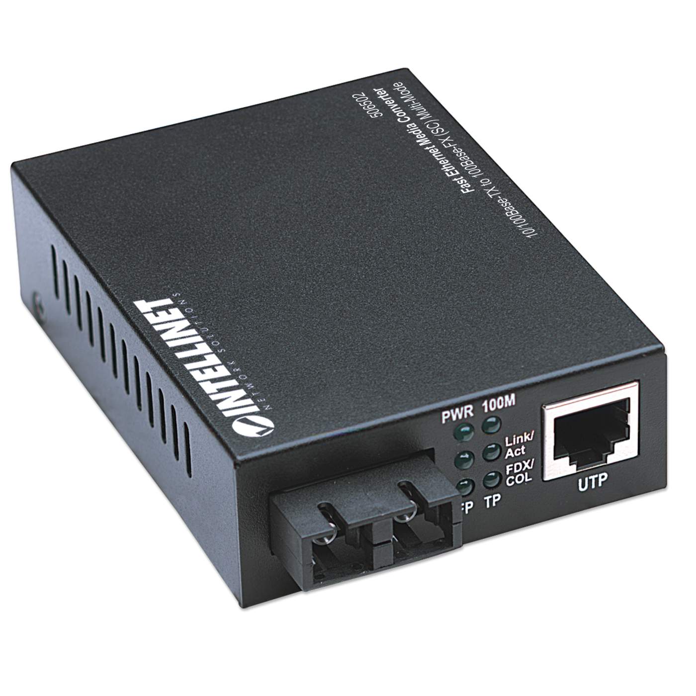INTELLINET Fast Ethernet Medienkonverter 10100Base TX auf 100BaseFX SC Multimode 2 km